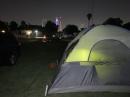 20m CW tent at night. Photo by Dan KI6X 